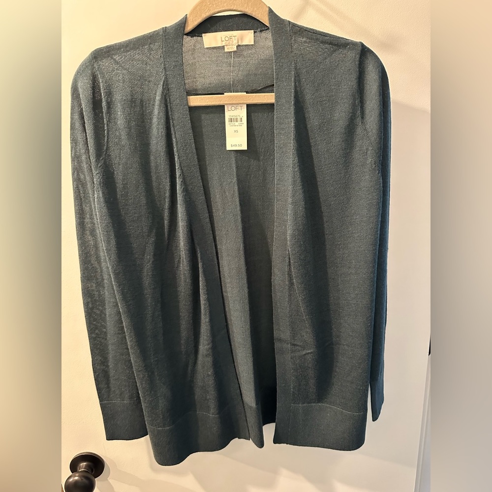 Loft cardigan sweater, XS, dark green